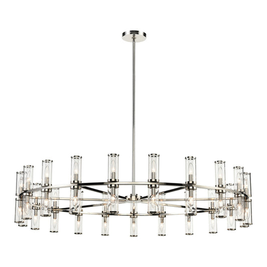 Alora Revolve clear glass chandelier CH309042PNCG