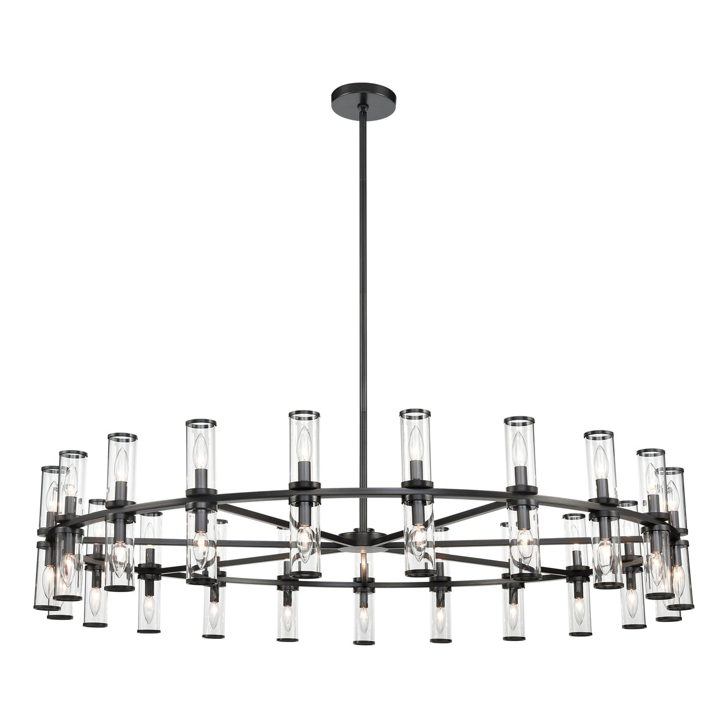 Alora Revolve clear glass chandelier CH309042UBCG