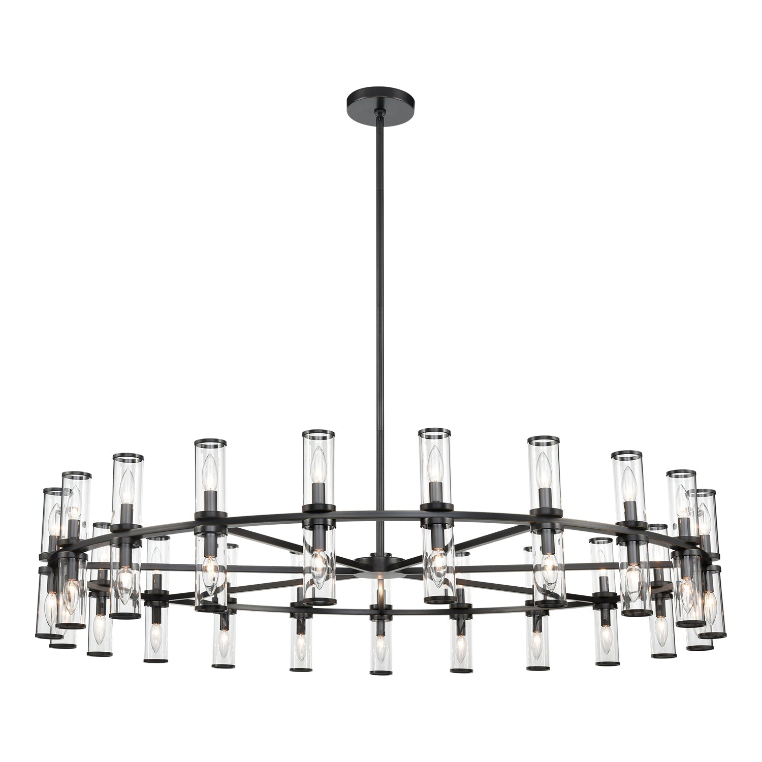 Alora Revolve clear glass chandelier CH309042UBCG