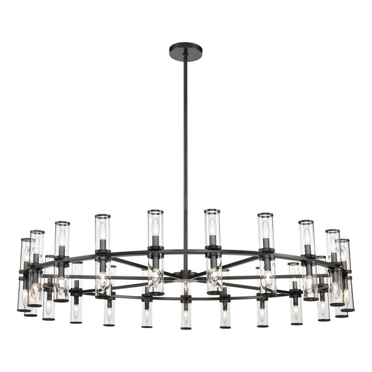 Alora Revolve clear glass chandelier CH309042UBCG