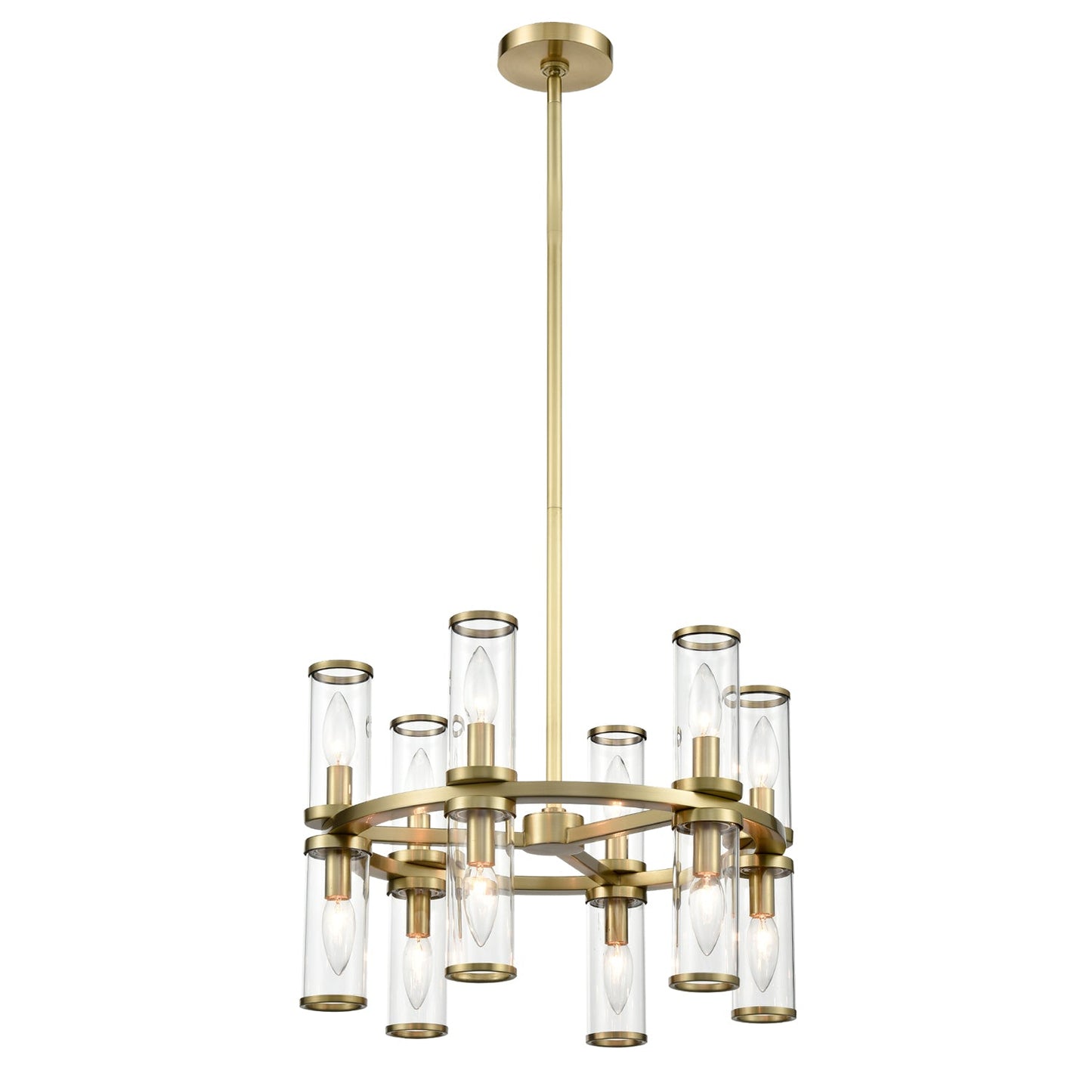 Alora Revolve clear glass chandelier CH309066NBCG