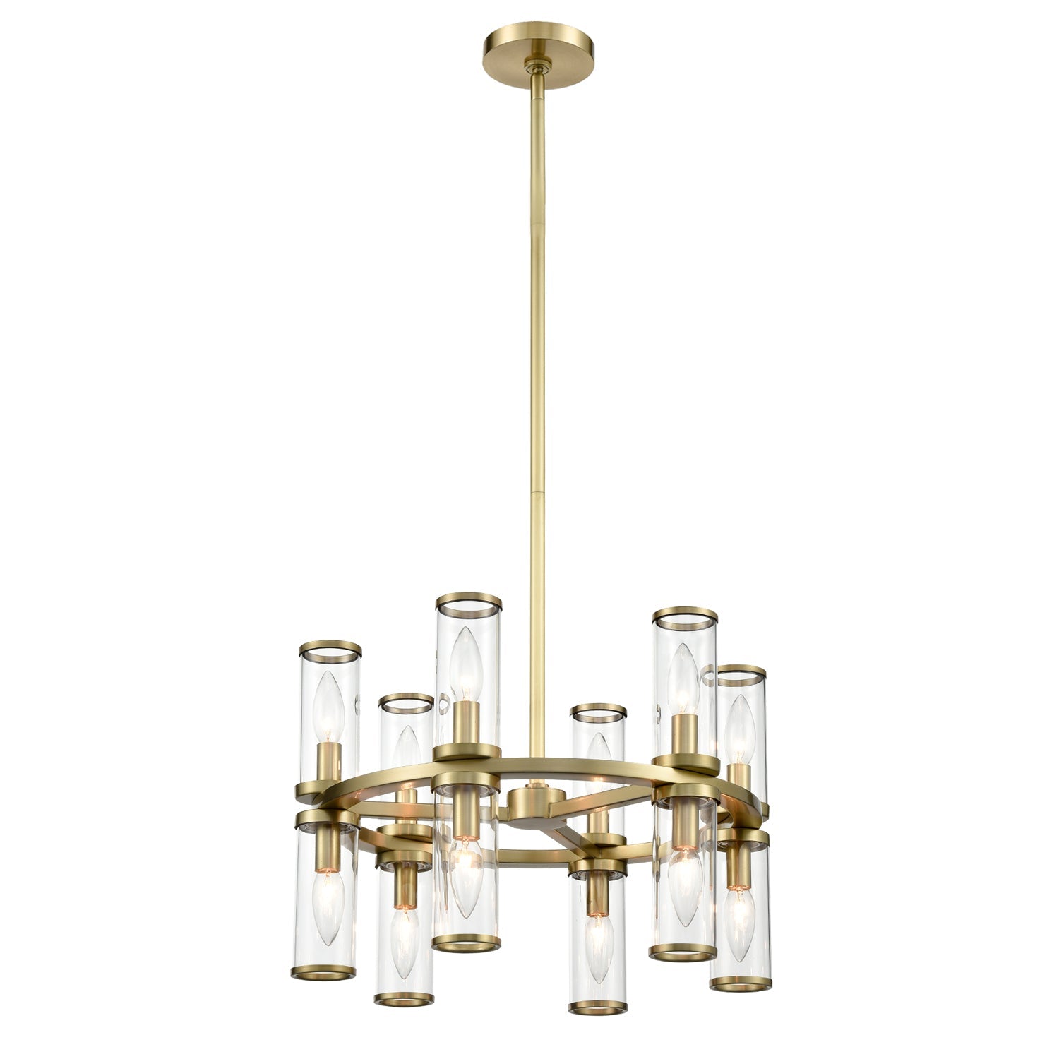 Alora Revolve clear glass chandelier CH309066NBCG