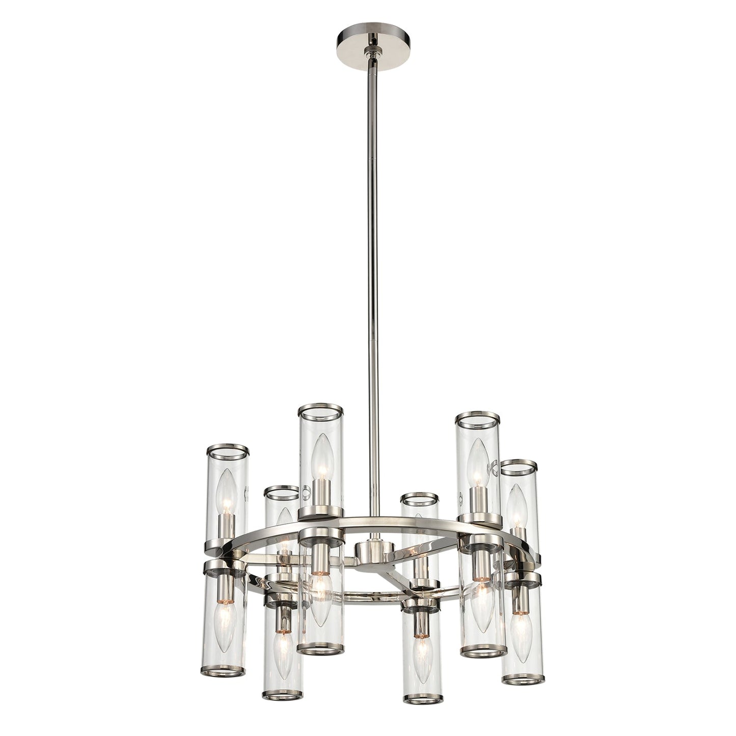 Alora Revolve clear glass chandelier CH309066PNCG