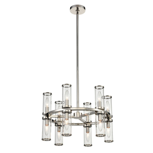 Alora Revolve clear glass chandelier CH309066PNCG