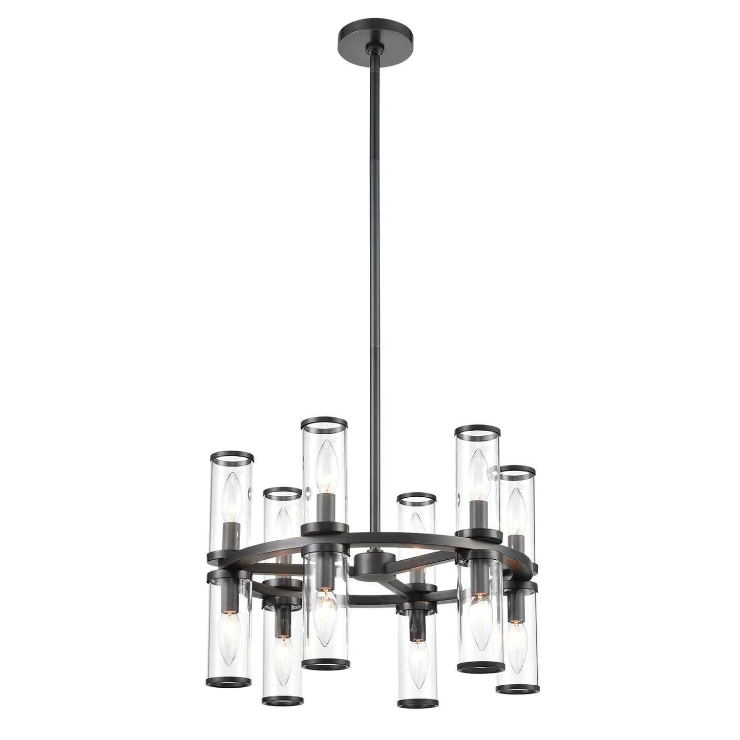 Alora Revolve clear glass chandelier CH309066UBCG