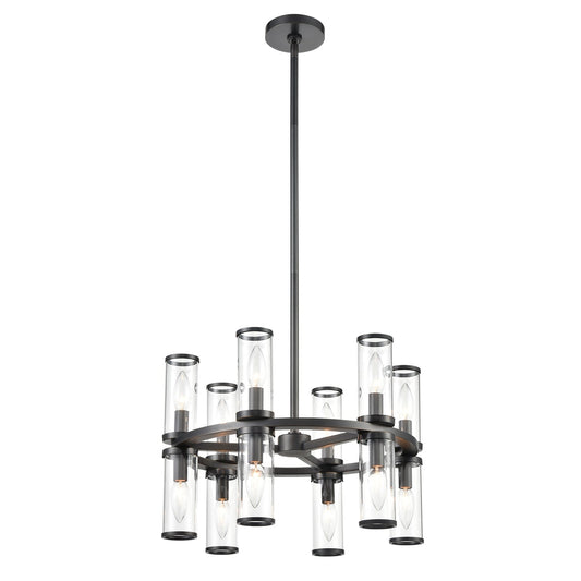 Alora Revolve clear glass chandelier CH309066UBCG