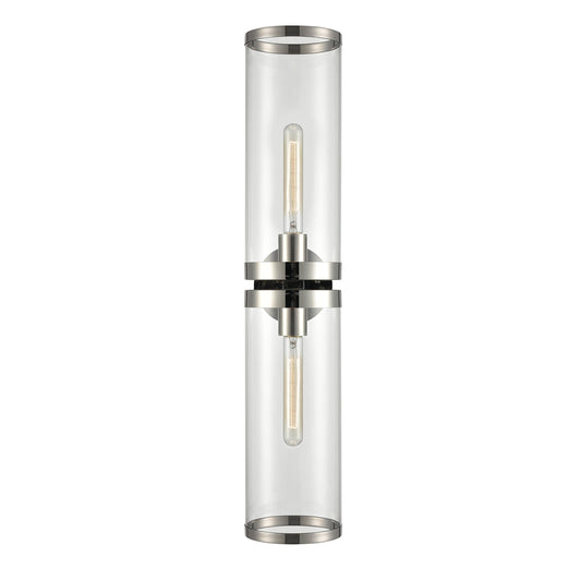 Alora Revolve II clear glass vanity light WV311602PNCG
