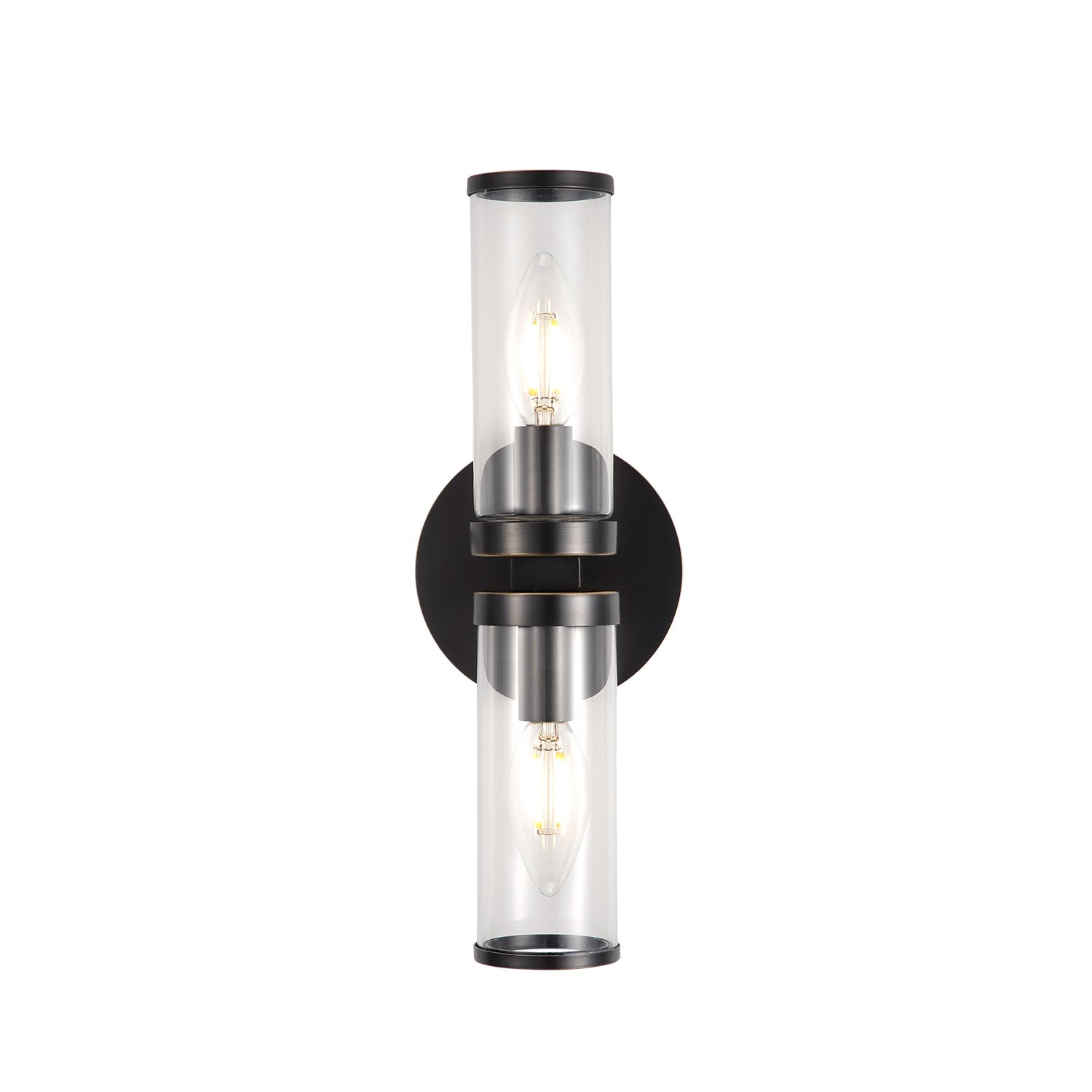 Alora Revolve clear glass vanity light WV309002UBCG