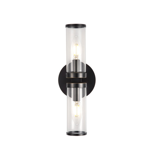 Alora Revolve clear glass vanity light WV309002UBCG