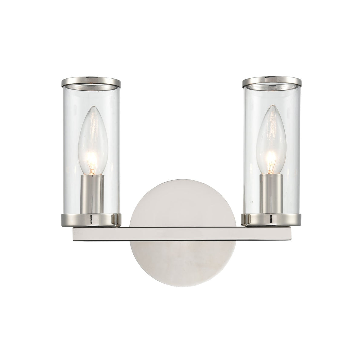 Alora Revolve clear glass vanity light WV309022PNCG