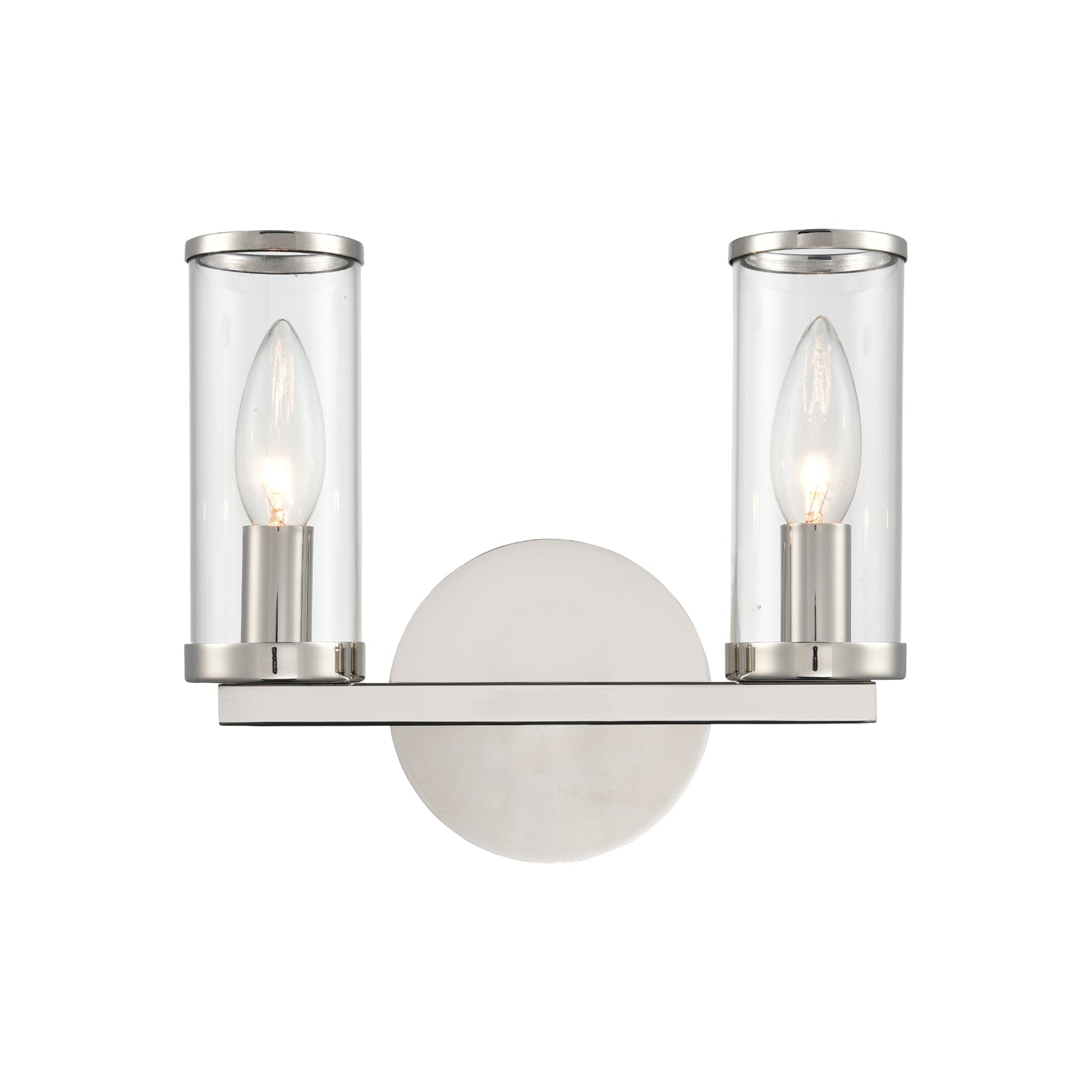 Alora Revolve clear glass vanity light WV309022PNCG