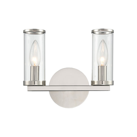 Alora Revolve clear glass vanity light WV309022PNCG