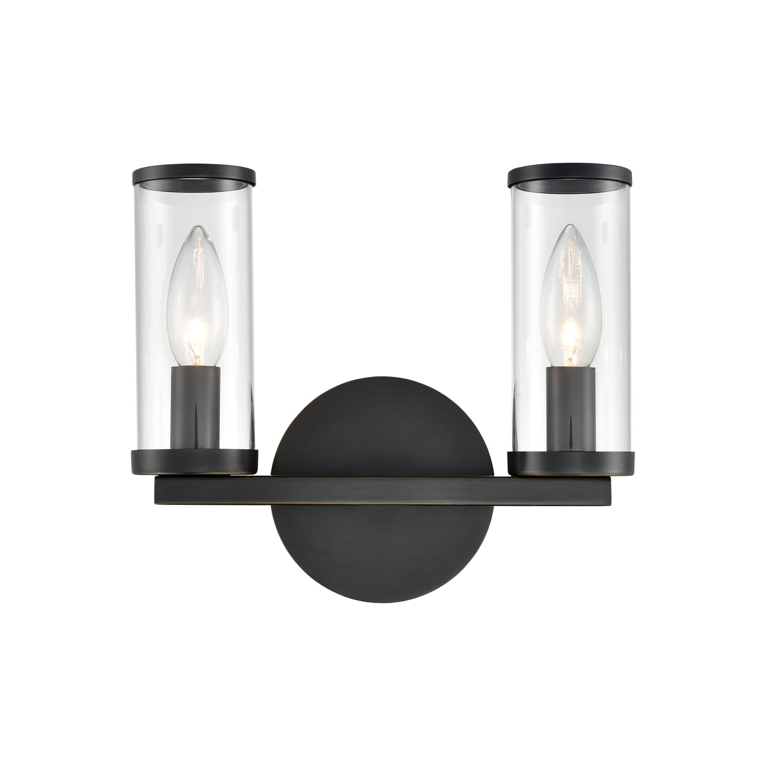 Alora Revolve clear glass vanity light WV309022UBCG