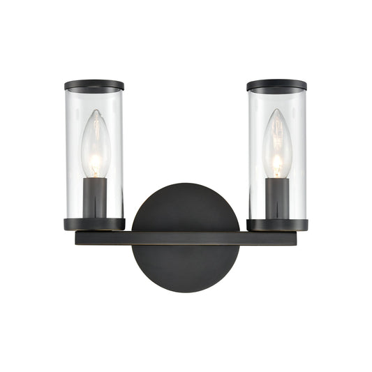 Alora Revolve clear glass vanity light WV309022UBCG