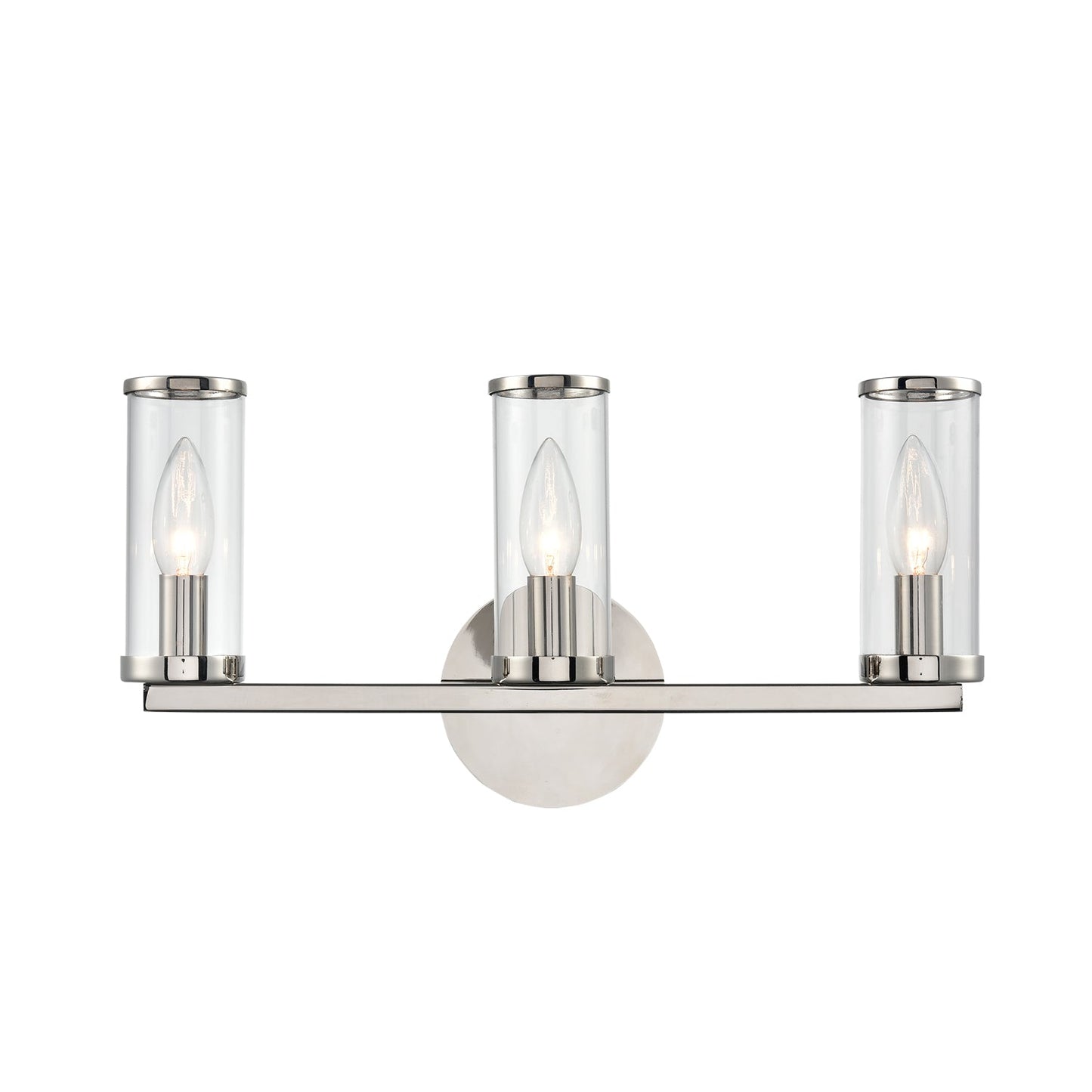 Alora Revolve clear glass vanity light WV309033PNCG