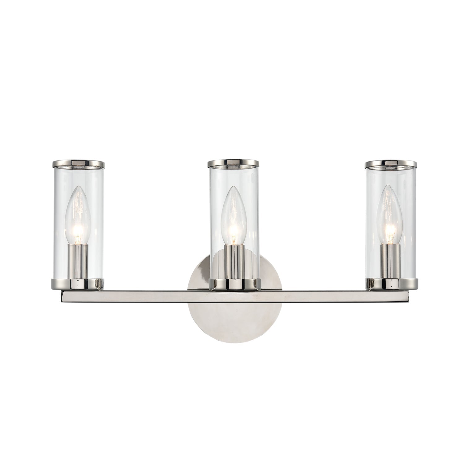Alora Revolve clear glass vanity light WV309033PNCG