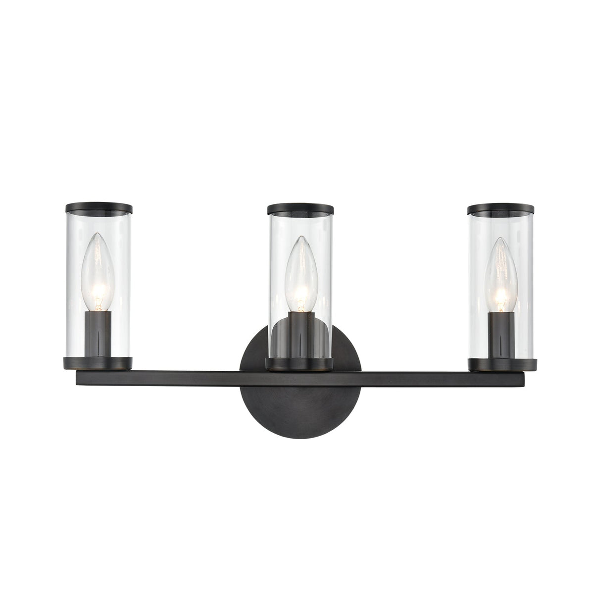 Alora Revolve clear glass vanity light WV309033UBCG