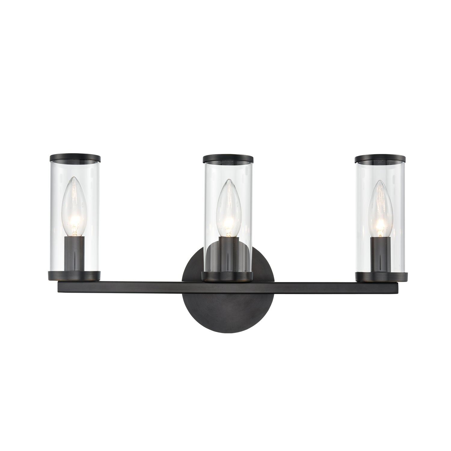 Alora Revolve clear glass vanity light WV309033UBCG