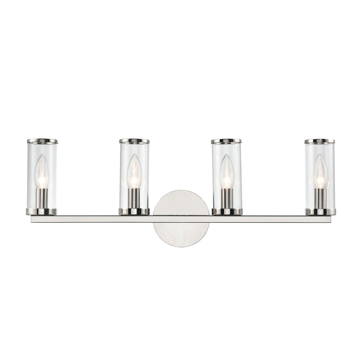 Alora Revolve clear glass vanity light WV309044PNCG