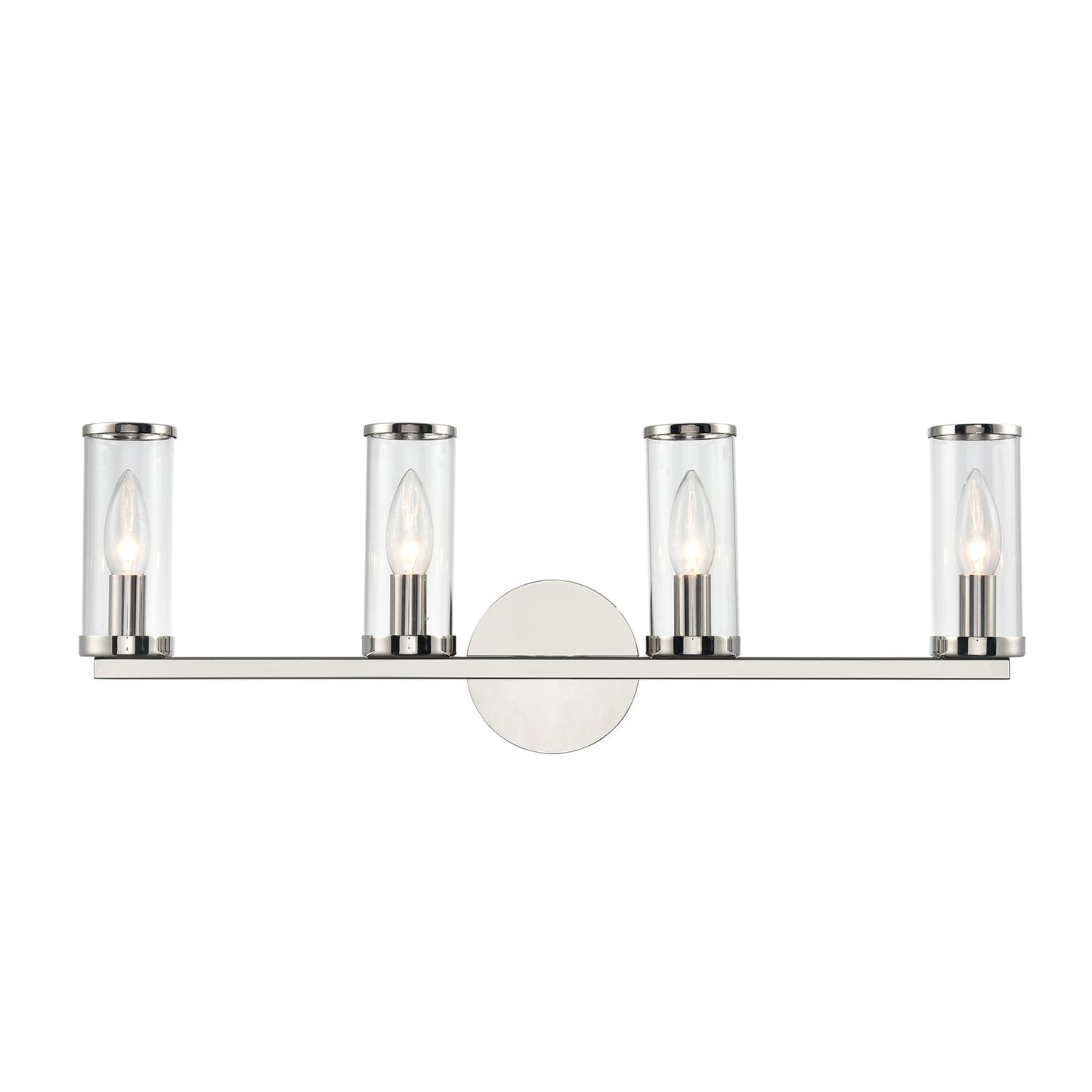 Alora Revolve clear glass vanity light WV309044PNCG