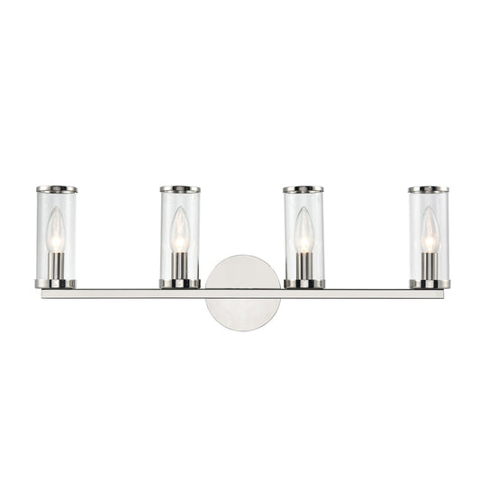 Alora Revolve clear glass vanity light WV309044PNCG