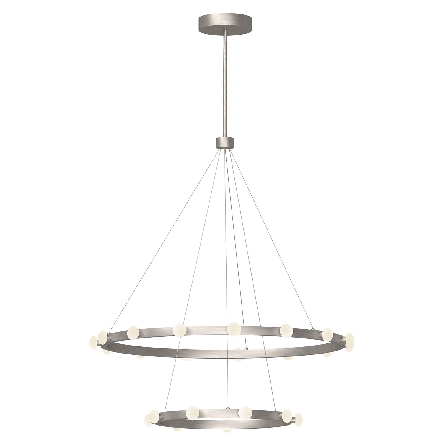 Kuzco Rezz brushed nickel chandelier CH63436-BN