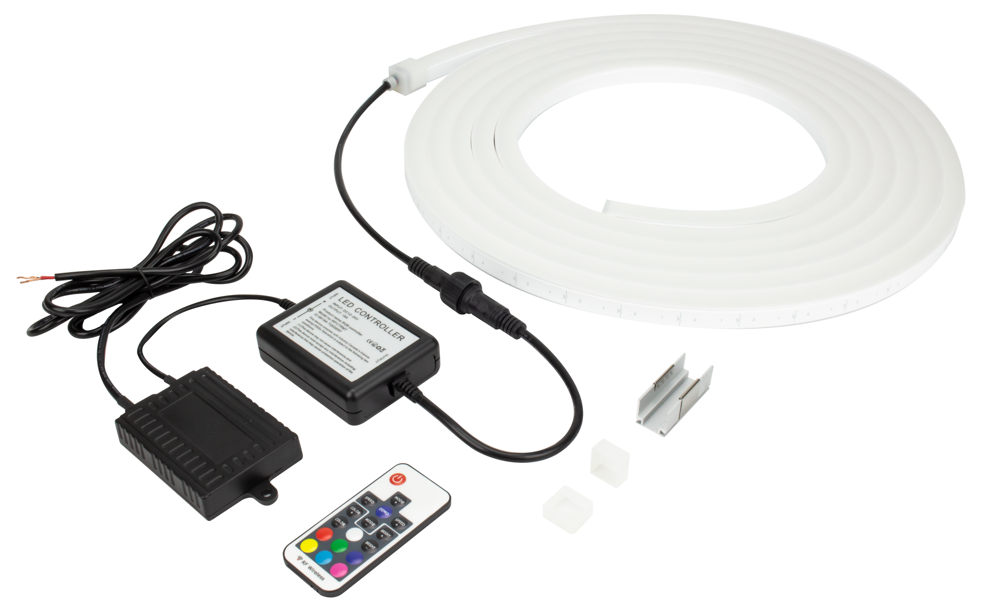 NeonFlex Lateral Bend 12V AC RGBW 6m Kit - American Lighting RF-NFL-RGBW-12VAC-6MKIT