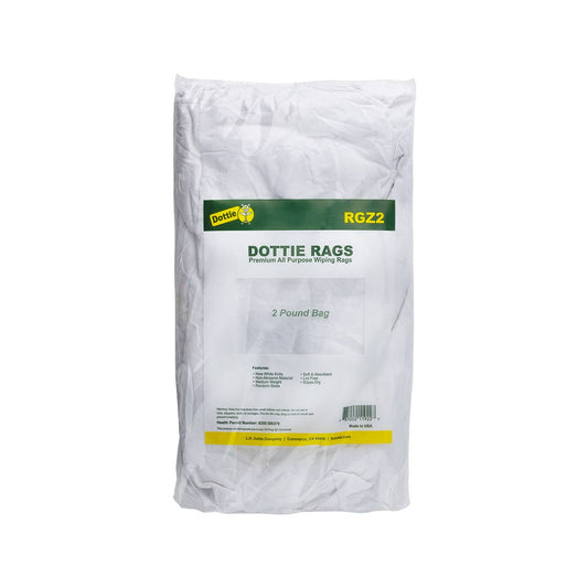 Dottie RGZ2 Dottie 2 lb Bag New White Knit Rags RGZ2