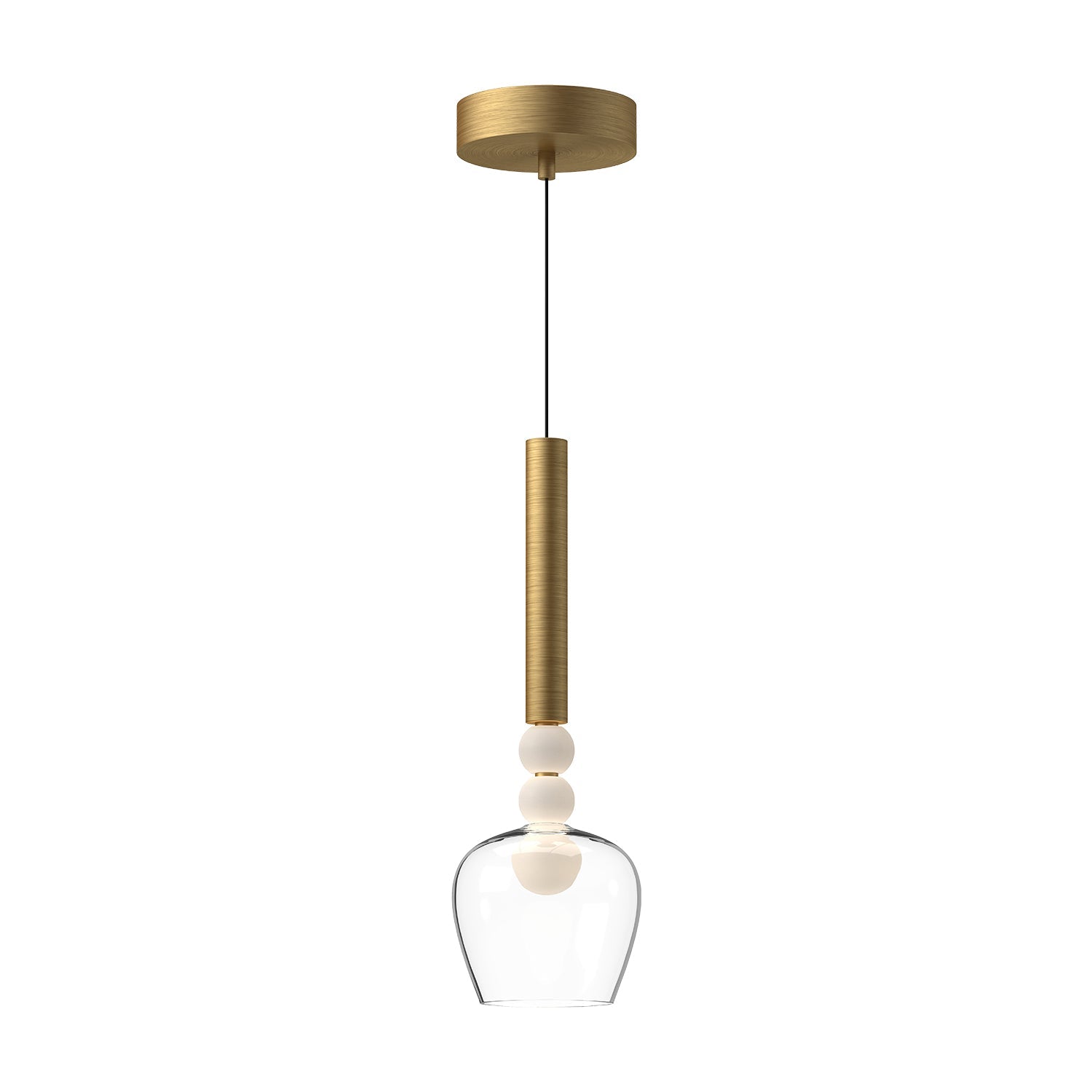 Kuzco Rise brushed gold pendant PD30501-BG/CL