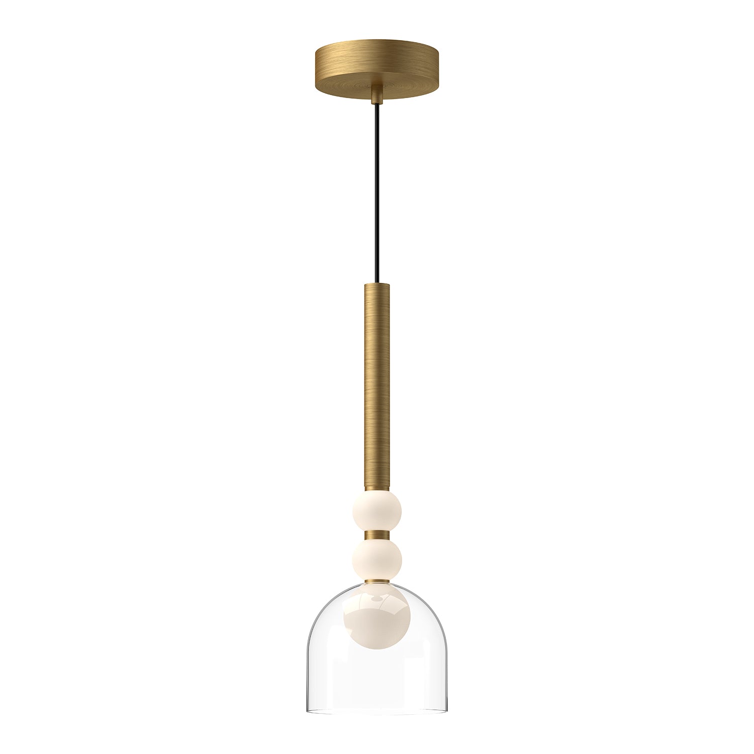 Kuzco Rise brushed gold pendant PD30505-BG/CL
