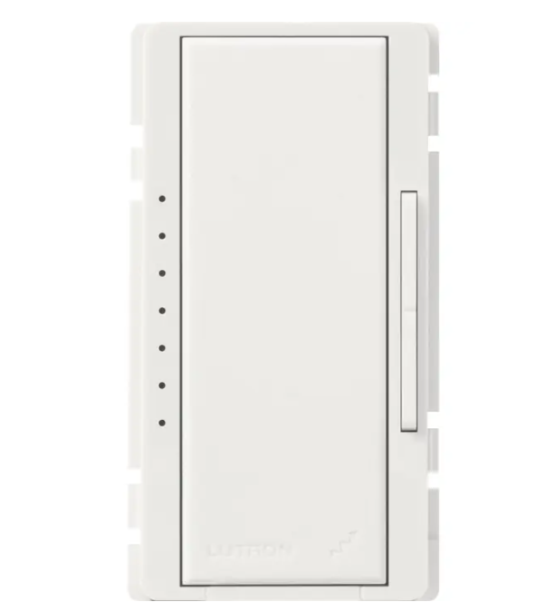 Lutron Maestro dimmer switch in Snow White