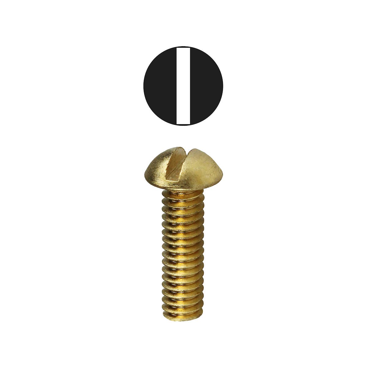 Dottie RMB83234 Dottie #8-32 x 3/4 in Slotted Round Head Brass Machine Screw RMB83234