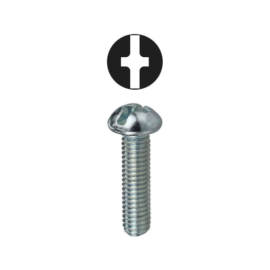 Dottie RMC1032112 Dottie #10-32 x 1-1/2 in Phillips/Slotted Round Head Machine Screw RMC1032112