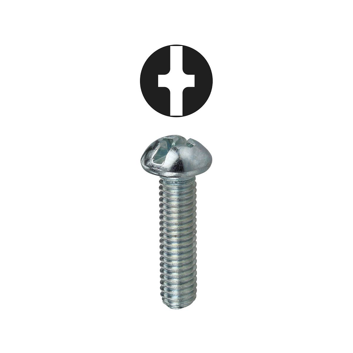 Dottie RMC141 Dottie 1/4-20 x 1 in Phillips/Slotted Round Head Machine Screw RMC141