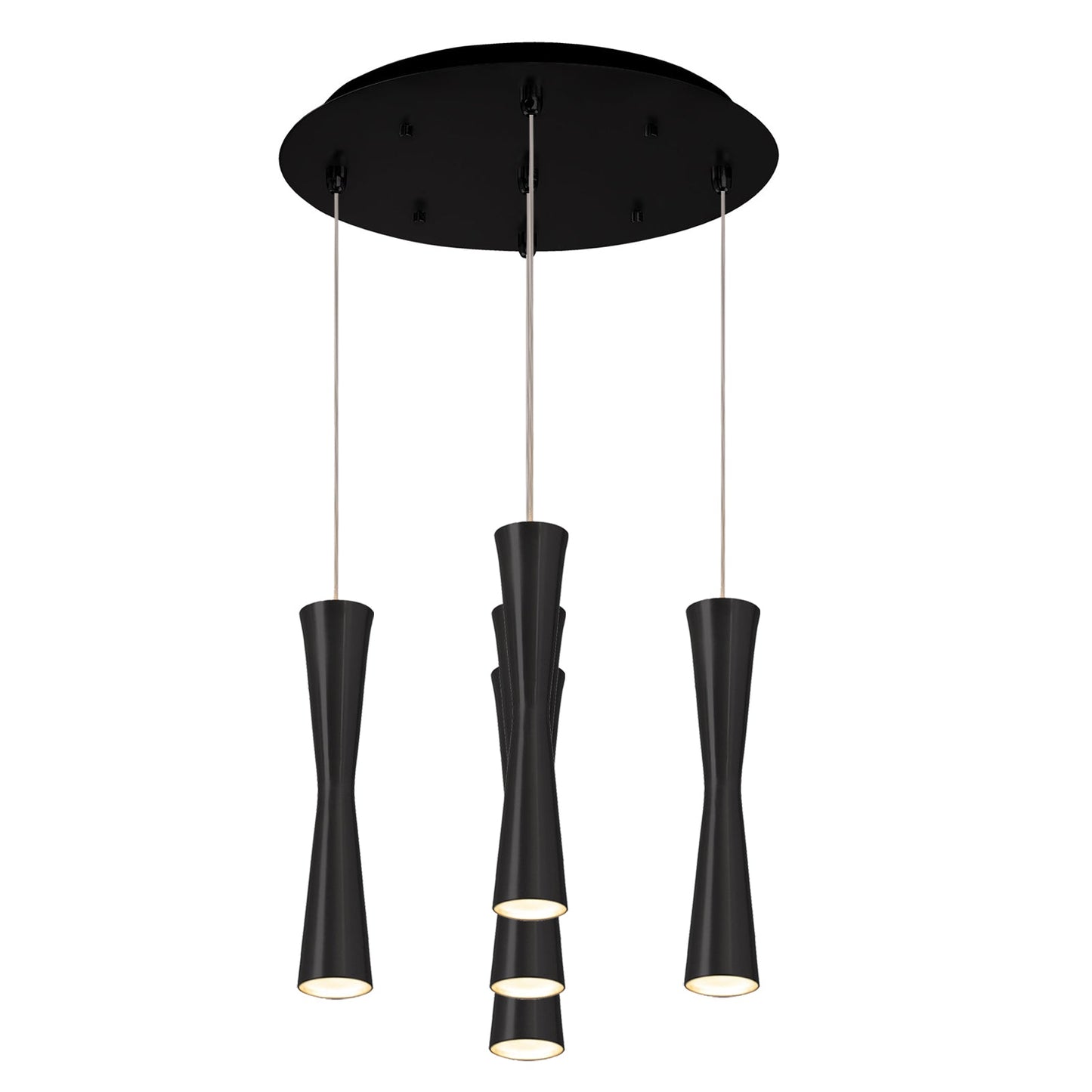Kuzco Robson black multi-pendant MP42502BK-05