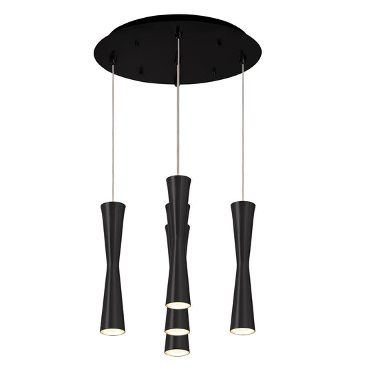 Kuzco Robson black multi-pendant MP42502BK-05
