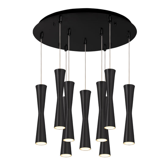 Kuzco Robson black multi-pendant MP42502BK-09