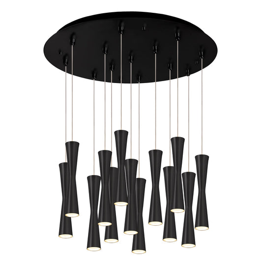 Kuzco Robson black multi-pendant MP42502BK-13