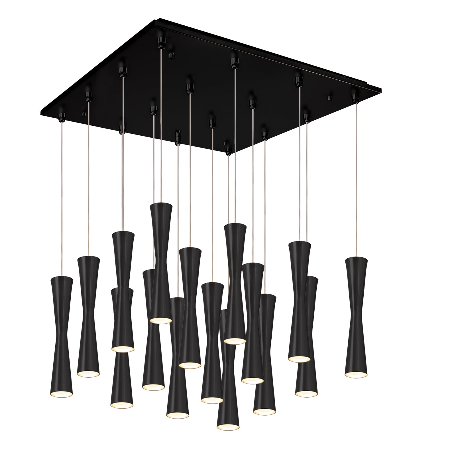 Kuzco Robson black multi-pendant MP42502BK-16