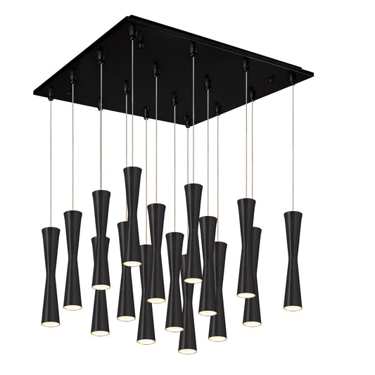 Kuzco Robson black multi-pendant MP42502BK-16