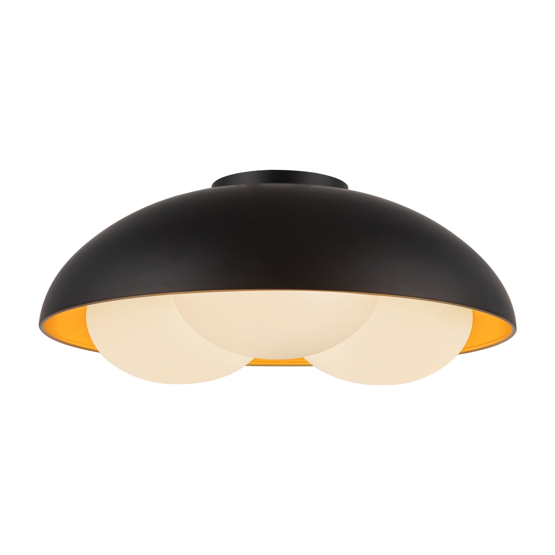 Alora Mood Robyn matte black flush mount FM495316MBOP