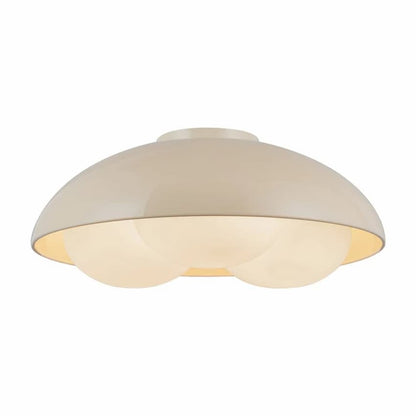 Alora Mood Robyn FM495316PWOP 16-Inch 3-Light Flush Mount in Pearl White Finish with Opal Glass Shades