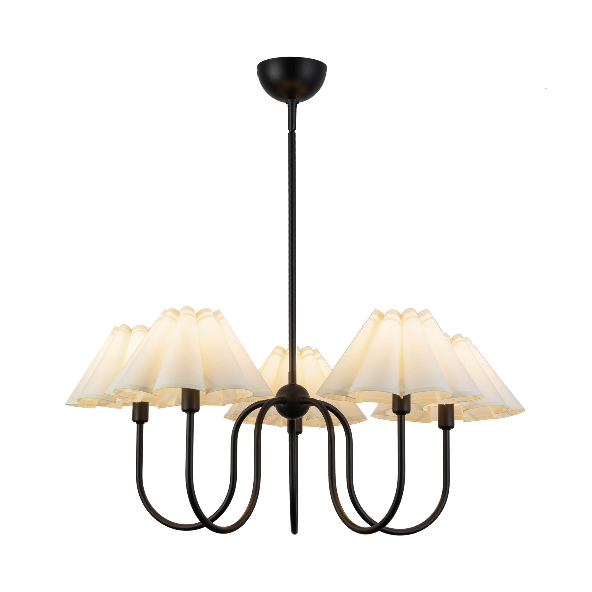 Alora Mood Rosemary matte black chandelier CH610530MBFW