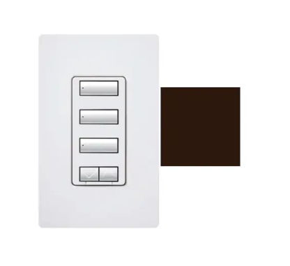 Lutron seeTouch 3-button keypad in Brown
