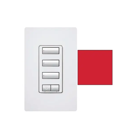Lutron seeTouch 3-button keypad in Hot