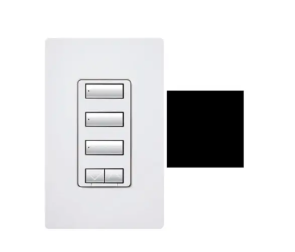 Lutron seeTouch 3-button keypad in Midnight