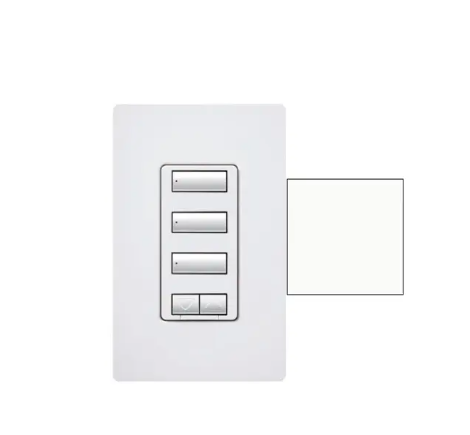 Lutron seeTouch 3-button keypad in Snow White