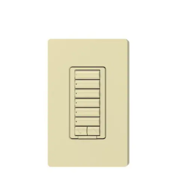 Lutron seeTouch 6-button keypad in Ivory
