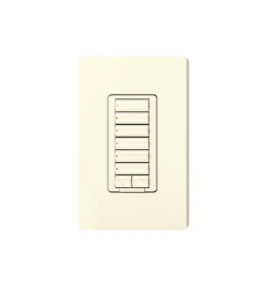 Lutron seeTouch 6-button keypad in Light Almond