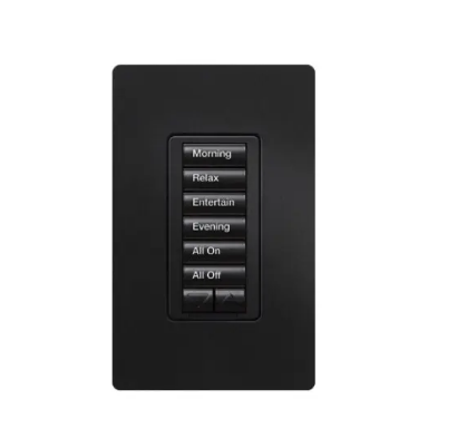 Lutron seeTouch 6-button keypad in Midnight